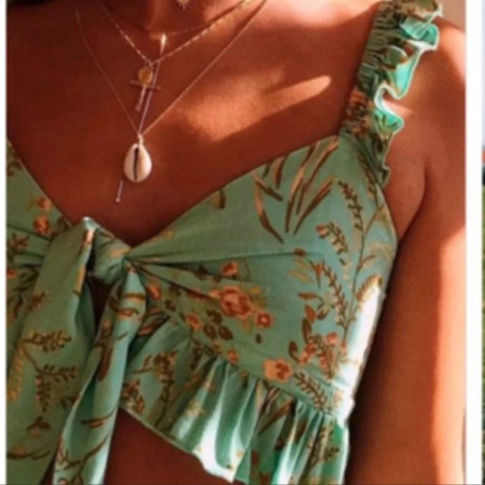 Spell and the Gypsy Maisie Crop Top  Turquoise XS - Picture 11 of 12